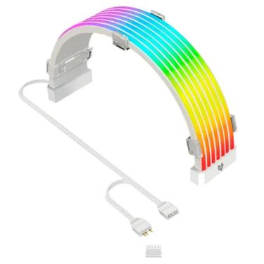 Imagem de Barra de LED Neon, AL300 Coolmoon, ARGB 5V 3 Pinos, Guia Para Esconder Cabos da Fonte,...