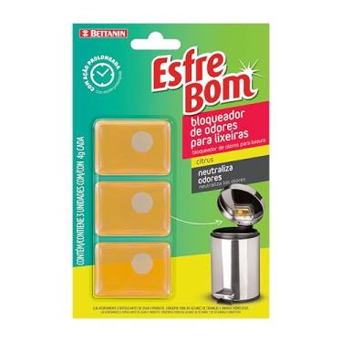 Imagem de EsfreBom - Bloqueador de Odor para Lixeira de Fácil Aplicação com Fragrância Citrus, Cartela com 3 Unidades de 4g Cada, Bettanin