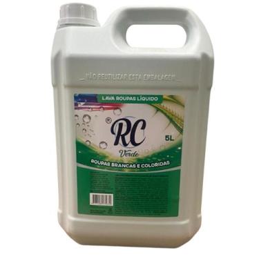 Imagem de Lava-Roupas Sabão Líquido Verde RC Galão 5L - RC Produtos De Limpeza