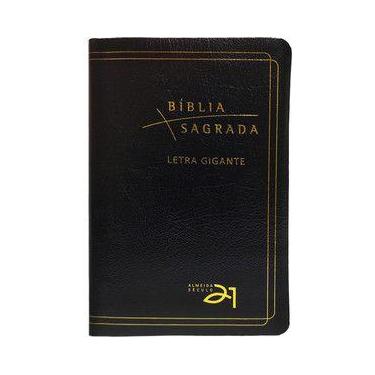 Imagem de Bíblia a21 letra gigante luxo - couro bonded preta - Edições Vida Nova