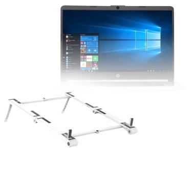 Imagem de Suporte e suporte BoxWave compatível com notebook HP (14-dq1045cl) (suporte e montagem por BoxWave) - suporte de alumínio de bolso 3 em 1, portátil, suporte de visualização em vários ângulos - prata metálico