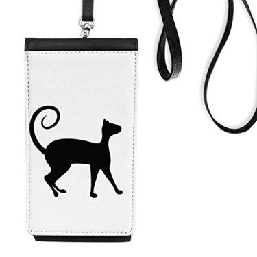 Imagem de Pet Lover bolsa para celular com desenho de animal de gato preto bolso preto