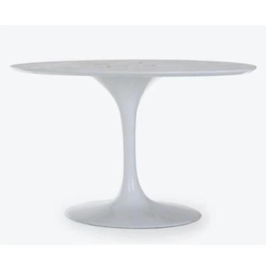 Imagem de Base De Mesa De Jantar Saarinen Oval Para Tampo De 160x90 Até 244x122 Cm Branca Cor Branco