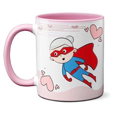 Imagem de Caneca Para Uso Exclusivo Da Super Vovó Feliz Dia Dos Avós (Rosa)