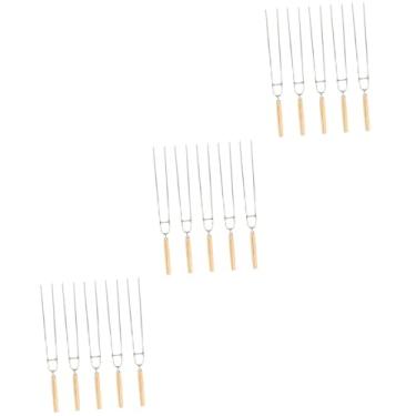 Imagem de 15 PCS barbecue sign grill outdoor camping bbq grill outdoor kegerator Meat Fork barbecue skewers grilling tools for outdoor grill wooden practical BBQ tools barbecue tools number