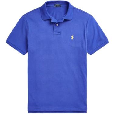 Imagem de Polo Ralph Lauren Camisa polo masculina de ajuste clássico, (Coleção 2024) Azul oceano, GG