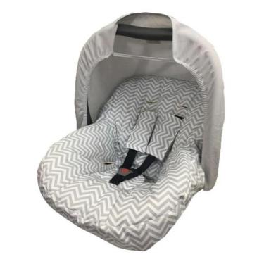 Imagem de Capa Forro Protetor Para Bebê Conforto Com Capota Chevron - Casa Pedro
