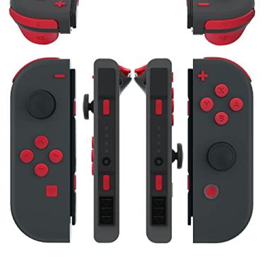 Imagem de eXtremeRate Passion Red Chaves de direção ABXY SR SL L R ZR ZL Botões de gatilho Molas, Kits de reparo de botões completos com ferramentas para Nintendo Switch Joy-Con e Switch OLED - Joycon Shell não incluído
