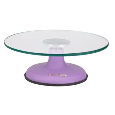 Imagem de Bailarina De Vidro 35 cm Profissional Com Rolamento Duplo Vidro Temperado (Lilás)