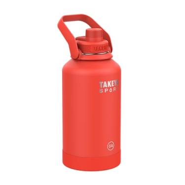 Imagem de Takeya Garrafa de água esportiva de aço inoxidável isolada de parede tripla de com tampa de bico, 1,8 kg, Pro Fire