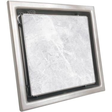 Imagem de Dona D Cor, Ralo Oculto Inox 11x11 Tampa Invisível Quadrado Não É Pvc Ralo Square Aço Inox 304 Tampa Oculta Aplicar Piso Porcelanato Antiodor Para Caixa 100mm