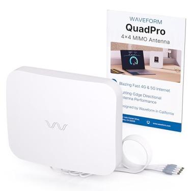 Imagem de Waveform Kit de antena de painel de aumento de sinal MIMO QuadPro 4x4 | Antena externa para roteadores e gateways 4G/5G | para Internet doméstica T-Mobile, Verizon, AT&T (use seus próprios cabos – não