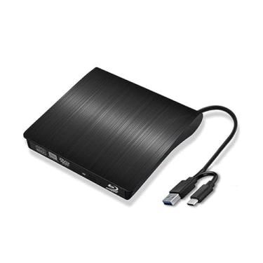 Imagem de JOYIN-BURN Gravador externo de Blu-ray DVD 6X USB 3.0 USB C 3D Blu-ray Player Drive CD DVD Burner para iMac MacBook Laptop PC Windows 11/10/8/7, Linux, Mac OS