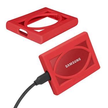 Imagem de Alltravel Capa amortecedora externa de estado sólido para Samsung T7, T7 Touch SSD portátil - 1 TB, 2 TB, 500 GB - USB 3.2 Unidades externas de estado sólido, superforte, antichoque, agitação e queda