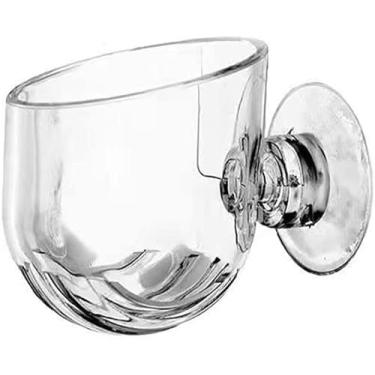 Imagem de Vaso de plantas de aquário, suporte de plantas de aquário de vidro, copo de decoração com ventosas para ornamento de aquário (Oval)