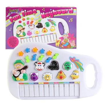 Imagem de Teclado Piano Musical Infantil Fazendinha Sons Animal Brinquedo Educat