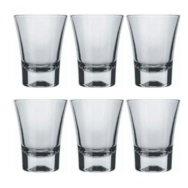 Imagem de Jogo 6 Copo De Vidro Dose Shot 60ml Cachaça Bar Pinga