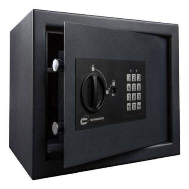 Imagem de Cofre Digital Aço Senha E Chave 25X35X25Cm - 15 Litros