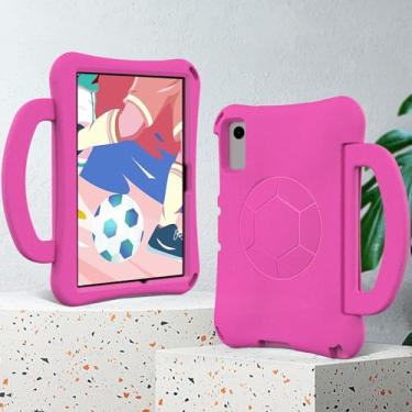 Imagem de Capa infantil compatível com Samsung Galaxy Tab A9 Plus SM-X210/X216/X218 de 11 polegadas, compatível com Samsung Tab A9 Plus, capa protetora para crianças, capa leve para tablet(Rose Red)