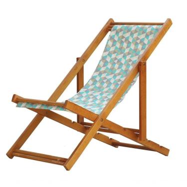 Imagem de Espreguiçadeira Preguiçosa Dobrável Mel Sb-triang Azul