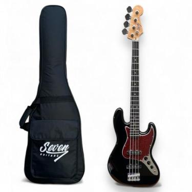 Imagem de Contrabaixo J.Bass Seven Sjb-47 Bk Preto 4C Com Bag - Seven Guitars