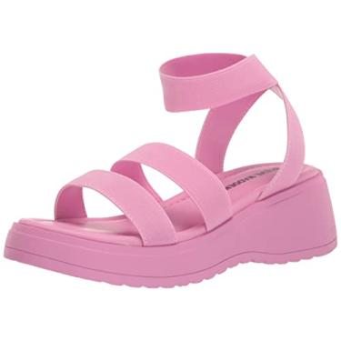 Imagem de Steve Madden Girls Shoes Sandália infantil unissex Sammie, rosa, 4 Big Kid