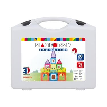 Imagem de Blocos Magnéticos Magforma castelo 28 peças brinquedo magnético educativo