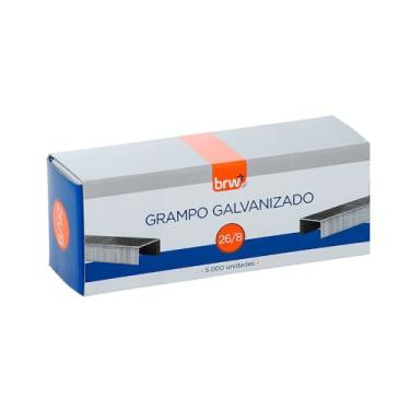 Imagem de BRW Grampo 26/8 Galvanizado 5000 Grampos