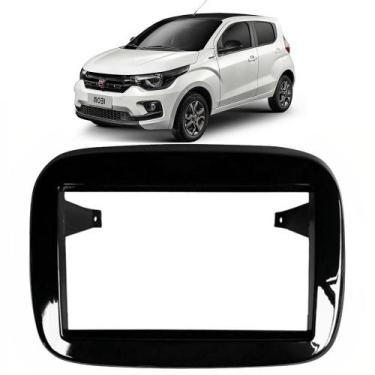 Imagem de Moldura 2 Din Mobi 2017 2018 2019 2020 2021 2022 Painel Fiat 7 Polegad