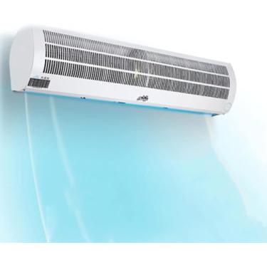 Imagem de Máquina de cortina de ar comercial Supermercado Mall Over Door Ventilador silencioso 220-240V Cortina de ar montada na parede do vento natural, baixo consumo de energia, 2 velocidades ajustá