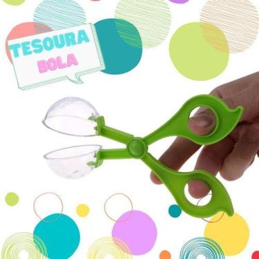 Imagem de Tesoura Bola Infantil Coletor De Inseto Pegador Coordenação - Paes & A