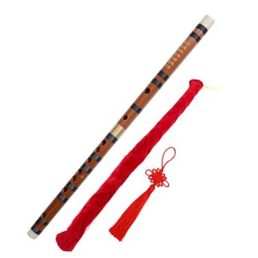 Imagem de Flauta de bambu Dizi Vintage Dizi Estilo Vintage Dizi Instrumento Chinês Tradicional Chinês Musical Artesanal Bambu Amargo Natural (CHAVE Pequeno A)