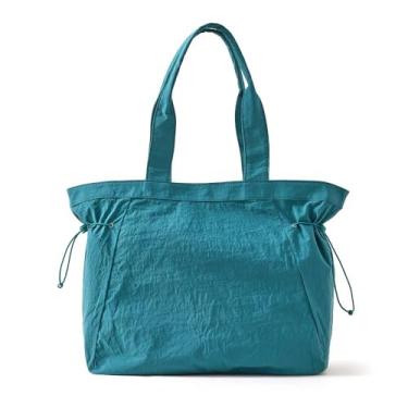 Imagem de VAKAER Sacola feminina, bolsa de compras com ajuste lateral 18L, bolsa Hobo grande, bolsas de ombro leves para trabalho, treino, viagens, Lago azul, One Size