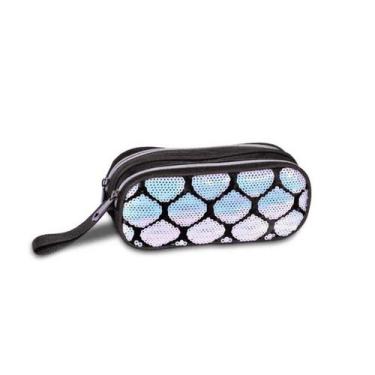 Imagem de Estojo Escolar Duplo Escamas Sereia Paete - Clio