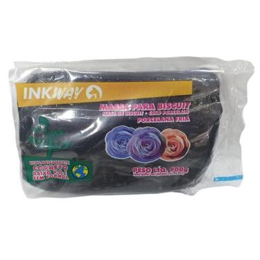 Imagem de Massa Para Biscuit Inkway De 900g Para Artesanato Colorido, Preto