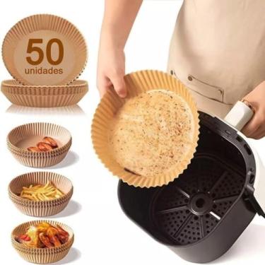 Imagem de Forro Papel AirFryer Descartável Forma Anti aderente 50un Redondo Gran