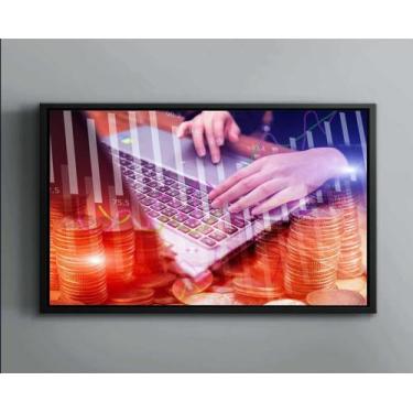 Imagem de Quadro Decorativo Contabilidade Escritórios  Tela Canvas Premium Grand