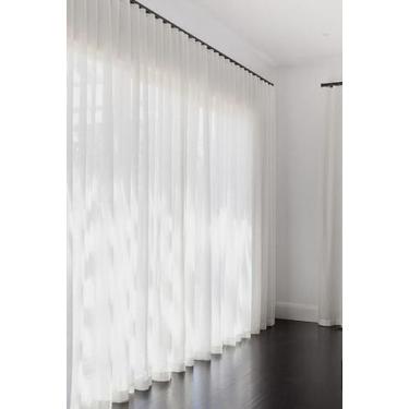 Imagem de Cortina Gaze Linho 5m X 2,6m Com Forro Blackout Para Varao - Chrisney 