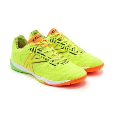 Imagem de Chuteira de Futsal Indoor Copa Kelme Masculina Verde Limão, 44, Mascul