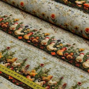 Imagem de Tecido Estampado para Patchwork - Clube Mais Criativo : Barrados De Ga
