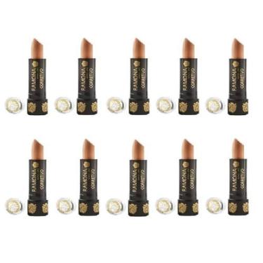 Imagem de Kit 10 Corretivo Bastão Cor 02 Médio 3,8gr - Ramona Make Up