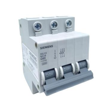 Imagem de Disjuntor Din TrifAsico 5SJ1 Curva - C 63A 5SJ1363-7MB - Siemens, Bran
