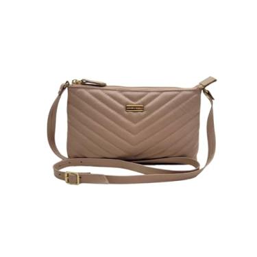 Imagem de Bolsa Feminina Couro Transversal Matelassê Moda Andreia Ribeiro (Rosê)