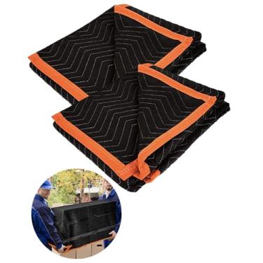 Imagem de Cobertores de mudança 101,6 x 182,88 cm Cobertores de embalagem resistentes para móveis Embalagem com 2 almofadas de móveis para mover cobertores acolchoados