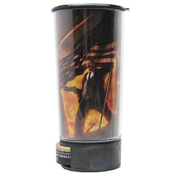 Imagem de Teddy Roosevelt da Spit Bud - O melhor cuspidor para mastigar - Copo portátil para molho e rapé com tampa, aba pop, funil à prova de derramamento - Cabe em porta-copos - Comporta 227 g - Feito nos EUA