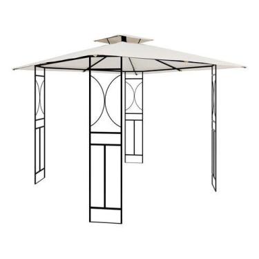 Imagem de Gazebo Quadrado De Aco Veneza Bege 3x3m Importado - Nattural Imports, 