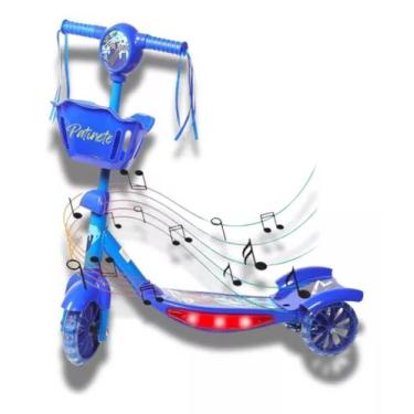 Imagem de Patinete 3 Rodas Infantil novo modelo, 3 em 1, Led musica e 3 rodas, c