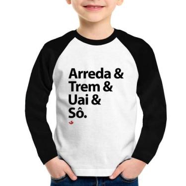 Imagem de Camiseta Raglan Infantil Arreda & Trem & Uai & Sô Manga Longa - Foca n