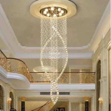 Imagem de Luminária De Cristal Espiral Duas Camadas Para Sala De Estar - SPACE D