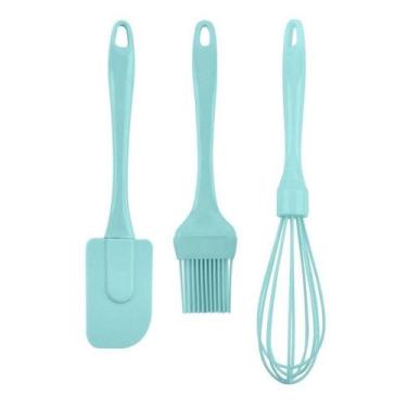 Imagem de Kit Cozinha Silicone Confeitaria Espátula Pincel Batedor Fue - Art Hou